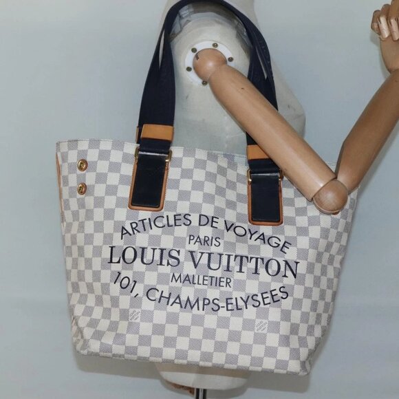 LOUIS VUITTON Damier Azur Plan Soleil Cabas PM Tote Bag - Picture 1 of 16